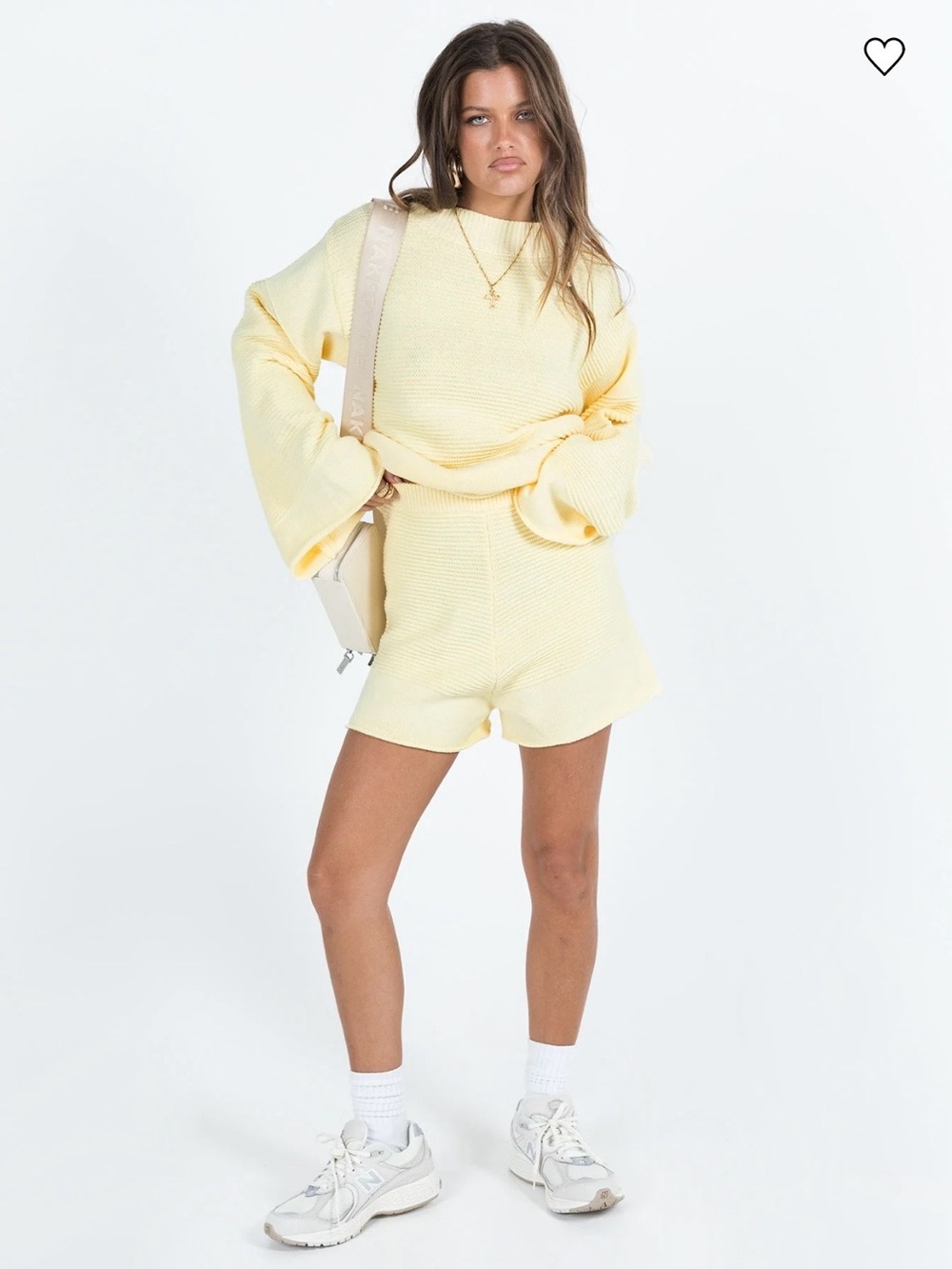 Princess Polly Cheyenne Yellow Sweater Lounge Set Size L/XL - Picture 2 of 3